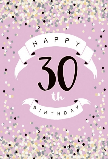  Glitter Pink 30th Happy Birthday Party Backdrop Photography Background