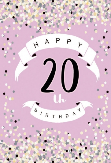 Sweet Girl 20th Happy Birthday Backdrop Party Photography Background