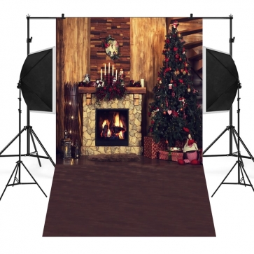  Fireplace Christmas Tree Photography Backdrops Christmas Background