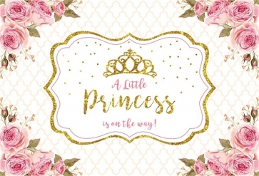 A Little Princess Is On The Way Baby Shower Backdrop Birthday Photography Background