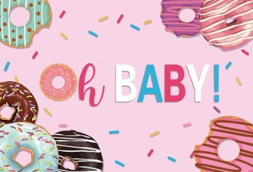 Sweet Donut Birthday Party Backdrop Newborn Baby Shower Photography Background