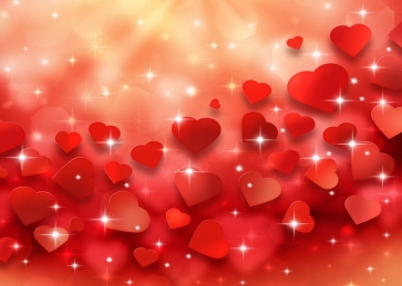 Valentine's Day Backdrop Red Lovely Sweetheart Love Background