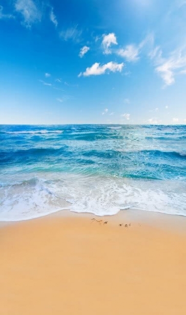 Blue Sky Sea Sandy Beach Backdrop Studio Stage Photography Background