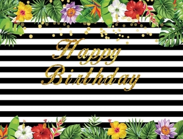 Black White Stripes Birthday Party Spade Backdrop Photography Party Background