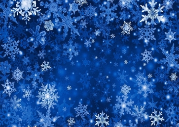 Dark Blue Background White Snowflake Backdrop Christmas Party Photography Decoration Prop