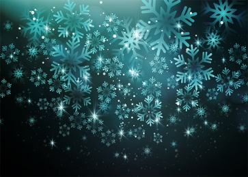 Bliue Snowflake Backdrop Stage Decoration Prop Christmas Party Photography Background 