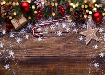 Snowflake Wood Board Christmas Party Backdrop Photography Background Decoration Prop
