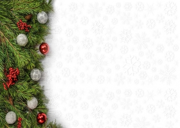 Christmas Tree Leaf White Snowflake Christmas Party Backdrop Decoration Photography Background