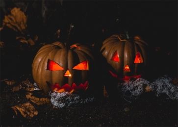 Scary Pumpkin Theme Background Halloween Party Backdrop