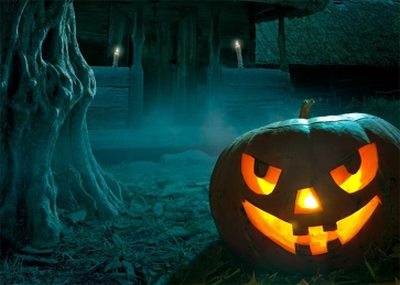 Terror Dark Night Scary Pumpkin Halloween Party Backdrop Studio Photography Background