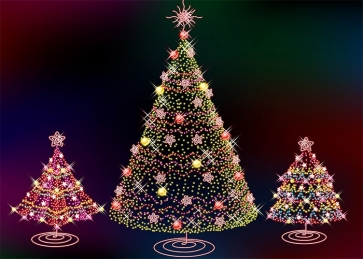 Fairy Lights Christmas Tree Backdrop Party Stage Photography Background
