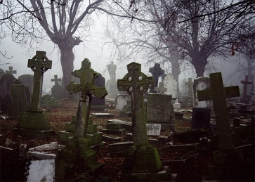 Terrifying Cemetery Scary Graveyard Halloween Backdrop Studio Stage Photography Background