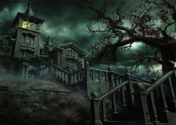 Terrifying Scary Dark Castle Halloween Backdrop Studio Stage Photography Background