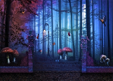 Fairy Tale World Enchanted Forest Mushroom Wonderland Backdrop Party Studio Photography Background