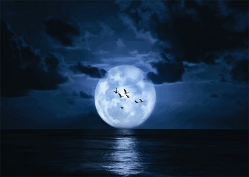 Water Connects To Full Moon Backdrop Party Stage Studio Photography Background