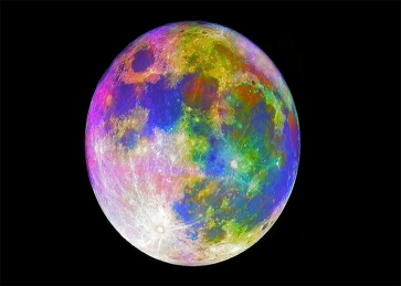 Colorful Large Full Moon Backdrop Party Stage Studio Photography Background