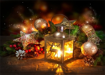 Retro Candlelight Christmas Photo Backdrop Party Photography Background