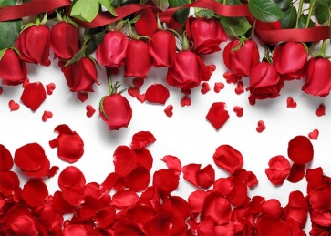 Red Rose Valentines Day Backdrop Wedding Photography Background