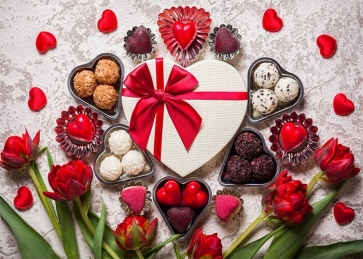 Sweet Chocolate Theme Valentines Backdrop Wedding Party Photography Background