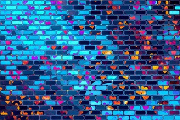 Personalized Colorful Brick Wall Backdrop Studio Video Photography Background