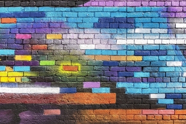 Colorful Brick Wall Backdrop Studio Colored Photography Background