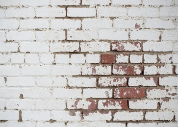Retro White Wall Brick Backdrop Studio Photography Background 