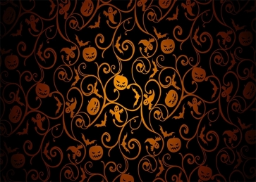 Cartoon Pattern Halloween Backdrop Stage Studio Party Background 