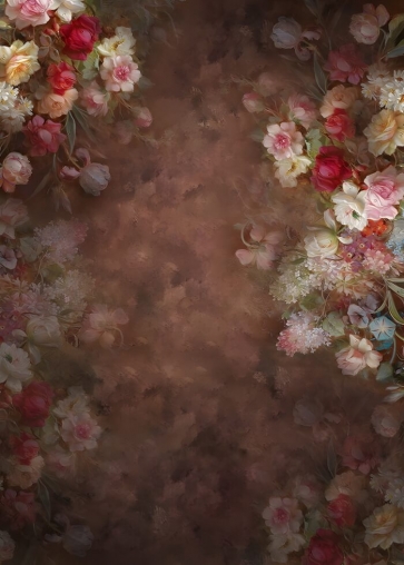 Abstract Texture Printing Flowers Portrait Backdrop Photography Background