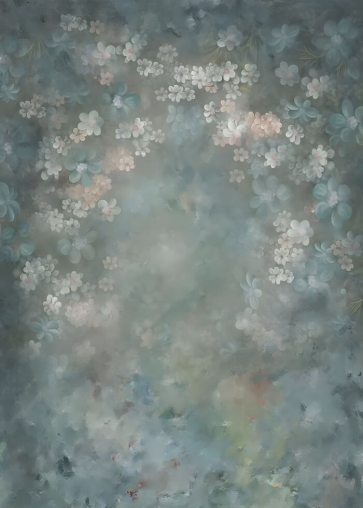 Abstract Printing Flowers  Texture Portrait Photography Backdrop