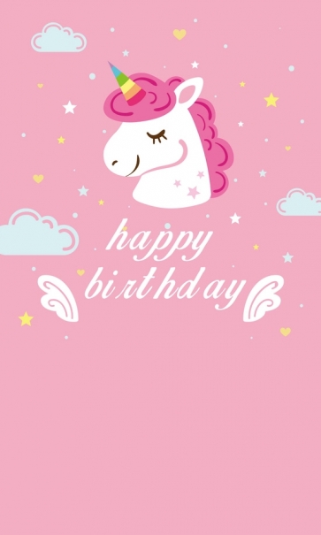 Attractive Birthday Party Background For Baby Unicorn Backdrop