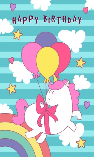 Birthday Party Unicorn Backdrop Baby Photography Props