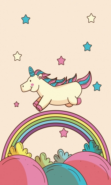 Rainbow Bridge Star Unicorn Backdrop Baby Photo Background