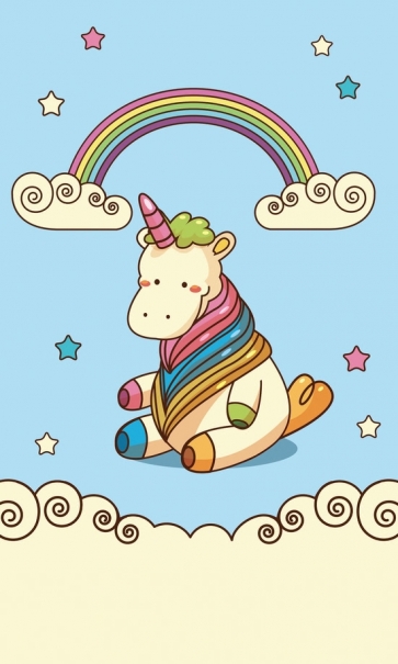 Attractive Fashion Rainbow Unicorn Backdrops For Baby Photography