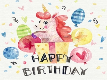 Attractive Fashion Unicorn Backdrop Baby Birthday Party Background 