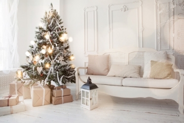 Indoor Christmas Tree Backdrop Stage Photography Background Decoration Prop