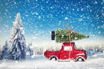 Snowflake Car Handling Christmas Tree Photo Booth Photography Background Decoration Prop Christmas Backdrop