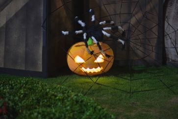 Pumpkin Theme Spider Web Halloween Party Backdrop Stage Background Decoration Prop