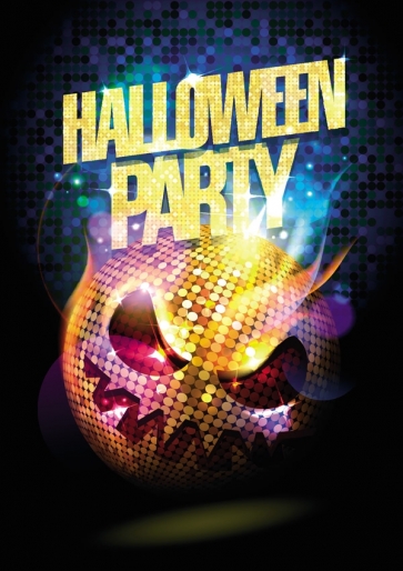 Scary Disco Flash Halloween Party Backdrop Stage Background  Decoration Prop