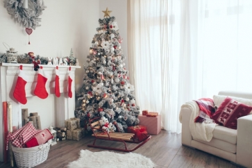 Christmas Tree Backdrop Stage Photography Background Decoration Prop