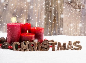 Red Candlelight Snowflake Christmas Photo Backdrop Stage Photography Background Decoration Prop