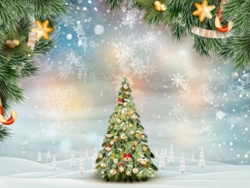 Glitter Snowflake Christmas Tree Backdrop Decoration Prop Christmas Party Background Decoration Prop