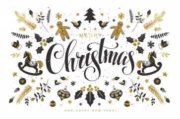 Happy New Year Merry Christmas Backdrop Photography Background Decoration Prop