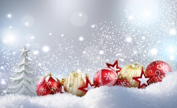 Red Christmas Balls Snowflake Christmas Banners  Backdrop Photo Booth Photography Background Decoration Prop