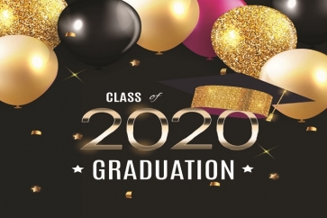 Balloon Cap 2020 Graduation Backdrop DIY Background Decorations