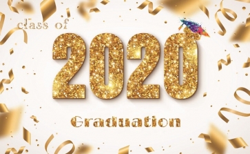 Golden Balloon Ribbon 2020 High School Graduation Backdrop Banner DIY Background Decorations