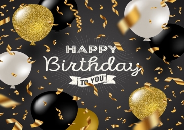Happy Birthday to You Balloons Birthday Party Black Backgroud Drop Studios Backdrops