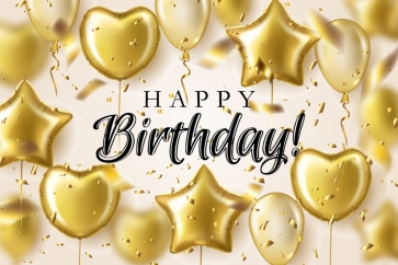 Gold Balloons Happy Birthday Party Photography Backgrounds and Props