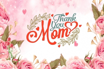 Retro Pink Photo Booth Photography Background Mother's Day Backdrop