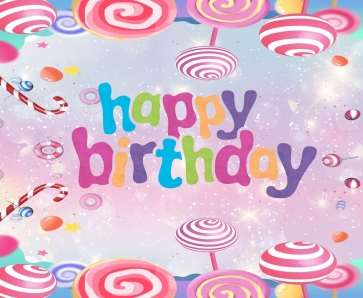 Sweet Candyland Lollipop Backdrop Children Happy Birthday Party Photography Background