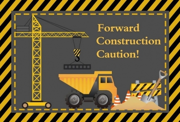 Forward Construction Caution Theme Boy Birthday Baby Shower Party Backdrop  Decoration Prop